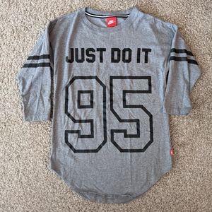 Nike JDI 95 Scalloped 3/4 Sleeve football Shirt XS